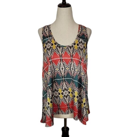 ZOA NEW York Multicolor Tribal Tank Blouse Top - Picture 1 of 10